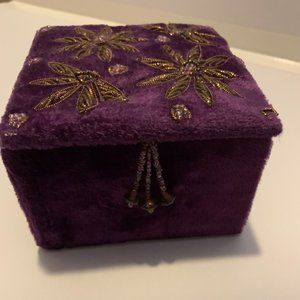 Purple Keepsake Box with Design